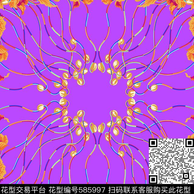 田园花卉传统印花华亿平台下载（图片编号: 585997） - 瓦栏（Walan）