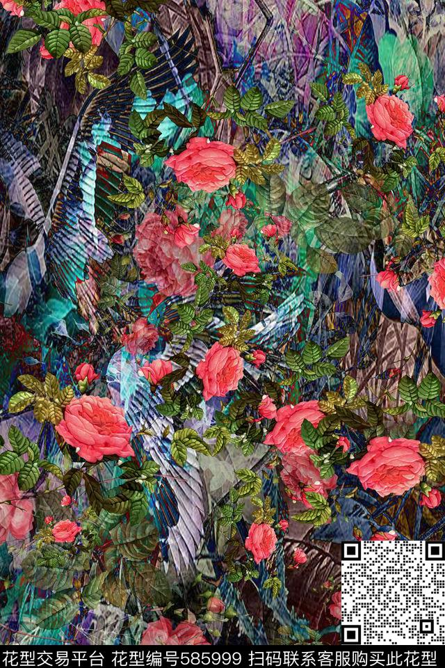 风景波西米亚民族风数码印花华亿平台下载（图片编号: 585999） - 瓦栏（Walan）