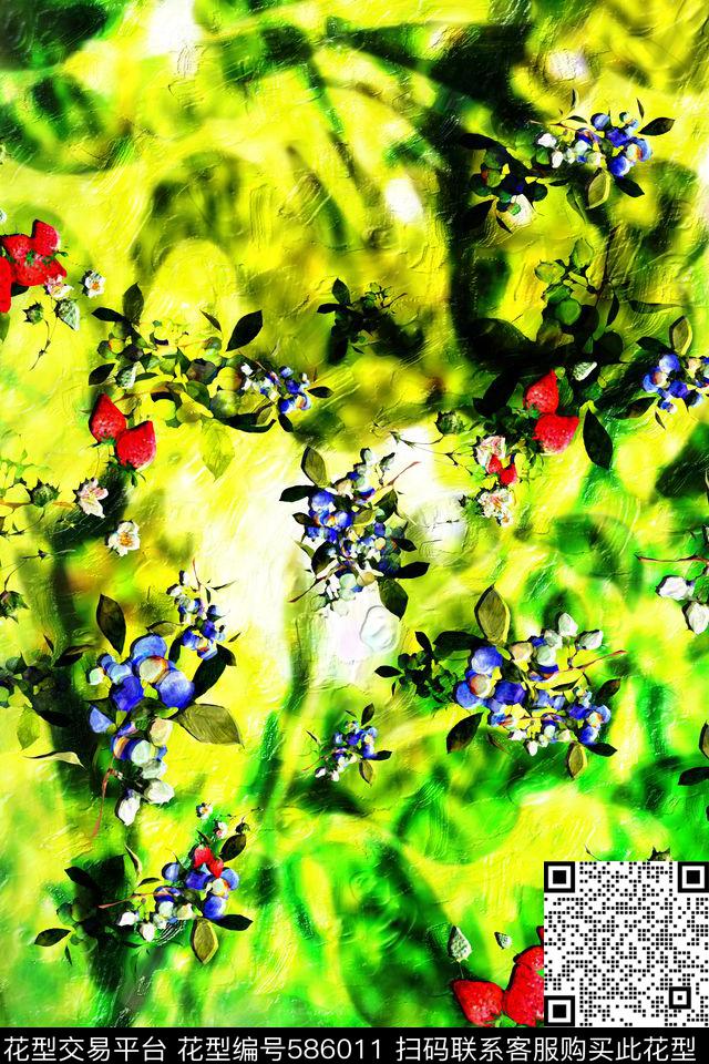 民族风日韩风花朵数码印花华亿平台下载（图片编号: 586011） - 瓦栏（Walan）