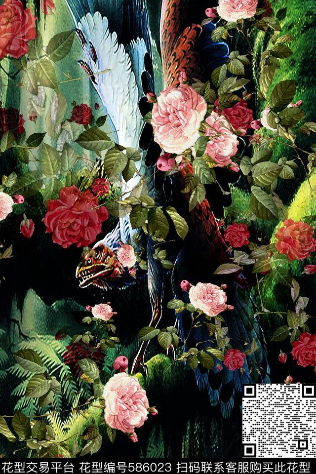 中国风民族风波西米亚数码印花华亿平台下载（图片编号: 586023） - 瓦栏（Walan）