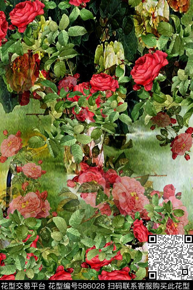 波西米亚民族风日韩风数码印花华亿平台下载（图片编号: 586028） - 瓦栏（Walan）