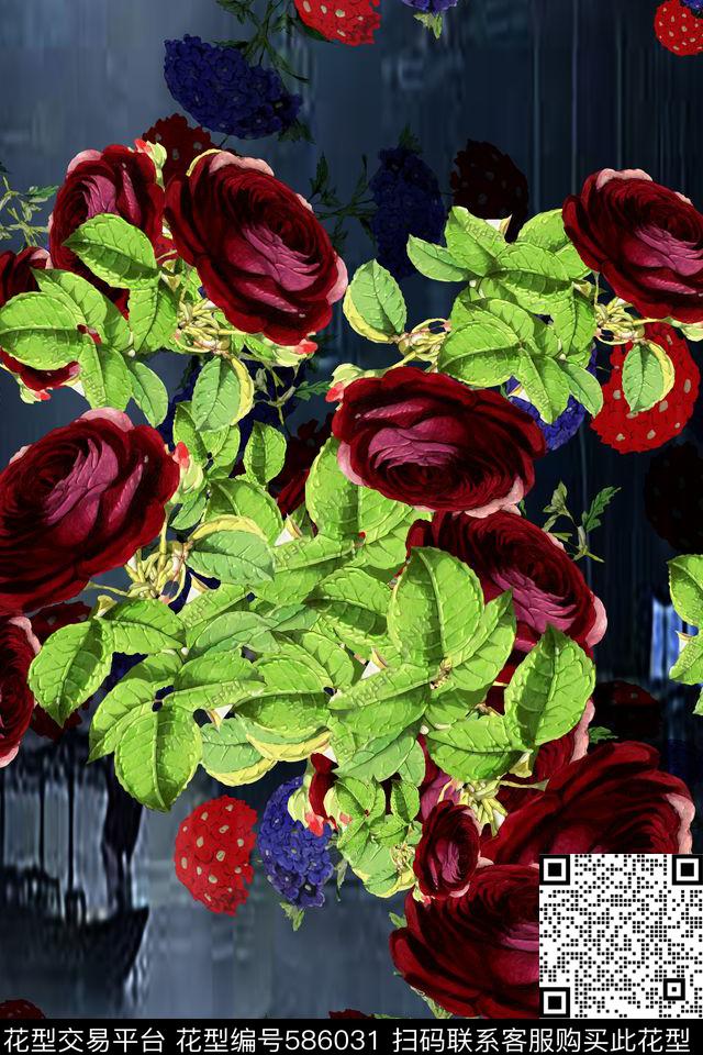 民族风乱花日韩风数码印花华亿平台下载（图片编号: 586031） - 瓦栏（Walan）