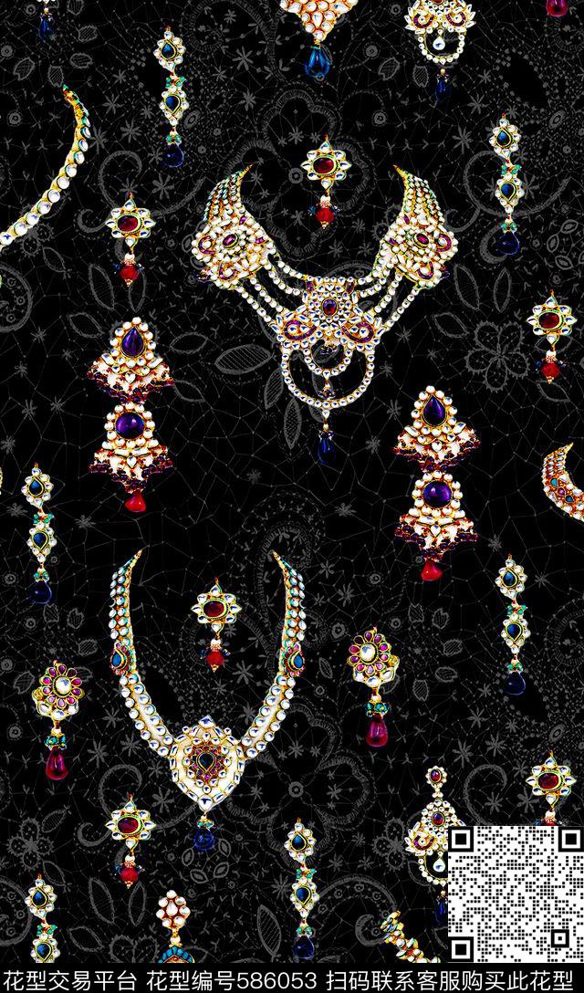 复古童话浪漫欧式宫廷数码印花华亿平台下载（图片编号: 586053） - 瓦栏（Walan）