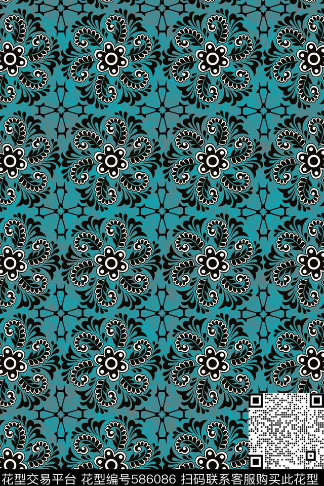 零点--传统零点--男装民族风传统印花华亿平台下载（图片编号: 586086） - 瓦栏（Walan）