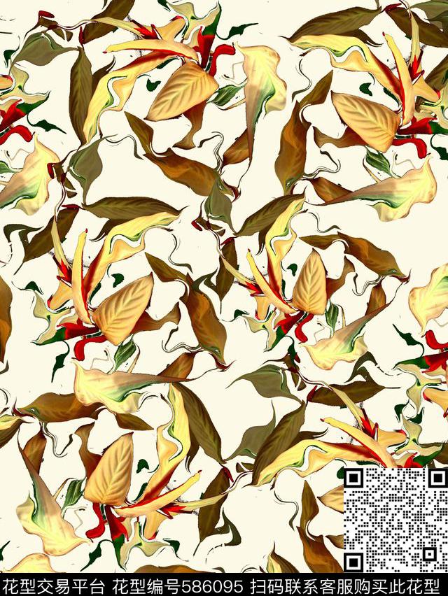 清新植物男装华亿平台数码印花华亿平台下载（图片编号: 586095） - 瓦栏（Walan）