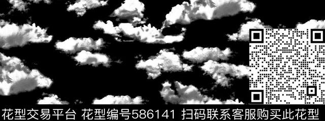 男装云彩云朵数码印花华亿平台下载（图片编号: 586141） - 瓦栏（Walan）