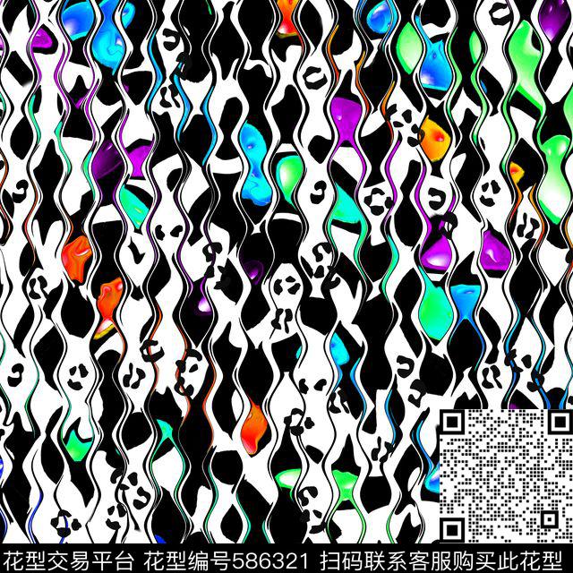 流动彩色水滴数码印花华亿平台下载（图片编号: 586321） - 瓦栏（Walan）