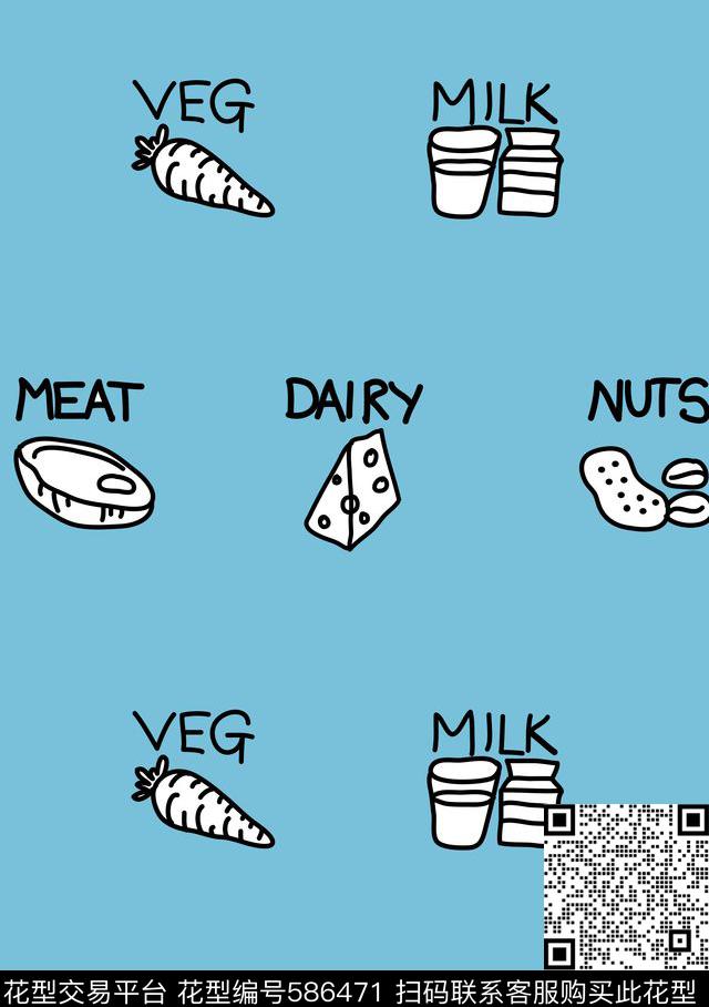 可爱卡通插画传统印花华亿平台下载（图片编号: 586471） - 瓦栏（Walan）