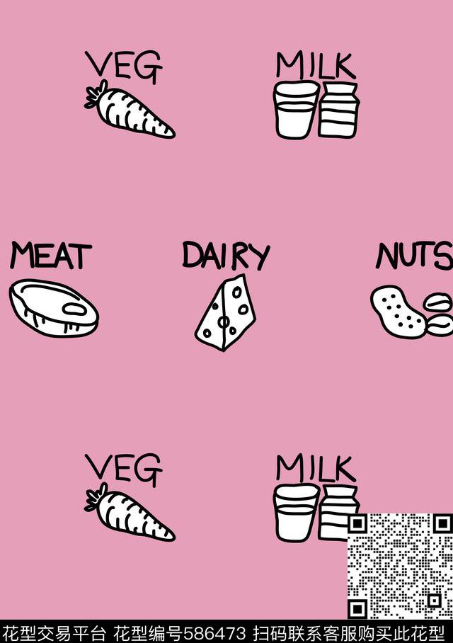 可爱卡通插画传统印花华亿平台下载（图片编号: 586473） - 瓦栏（Walan）