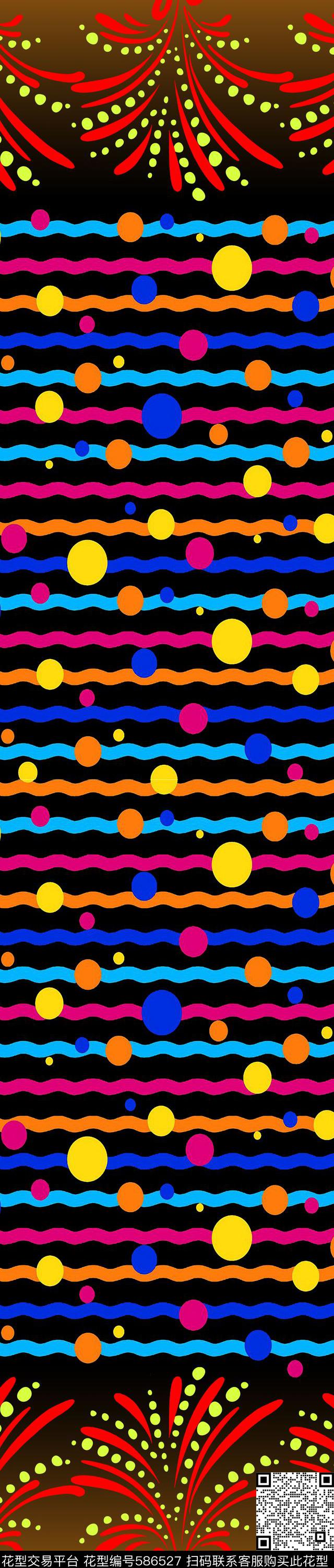 中东几何双边定位传统印花华亿平台下载（图片编号: 586527） - 瓦栏（Walan）