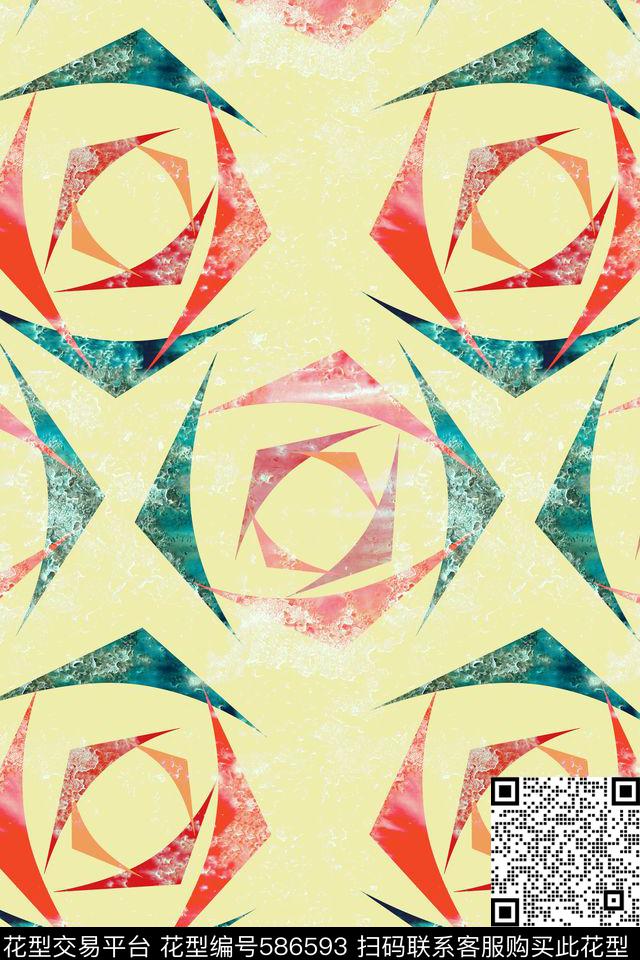 斑驳花卉纹理数码印花华亿平台下载（图片编号: 586593） - 瓦栏（Walan）