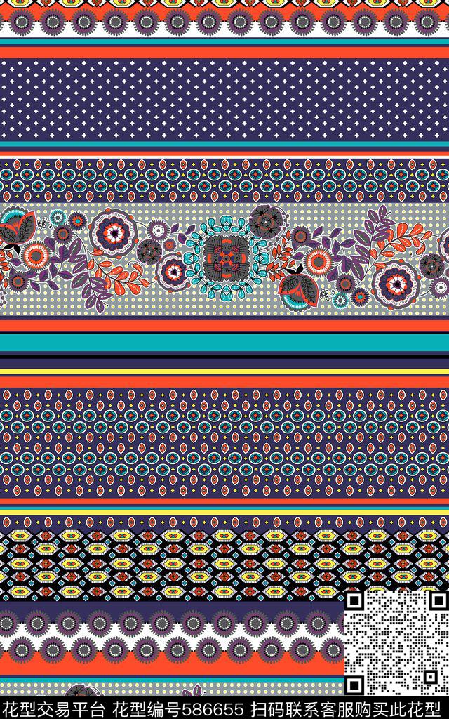 民族风0分色区波西米亚民族风传统印花华亿平台下载（图片编号: 586655） - 瓦栏（Walan）