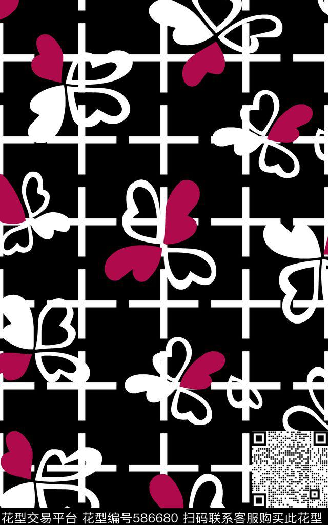 爱心简约花卉泡泡布传统印花华亿平台下载（图片编号: 586680） - 瓦栏（Walan）