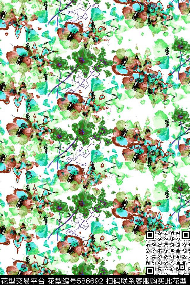 小碎花数码印花华亿平台下载（图片编号: 586692） - 瓦栏（Walan）