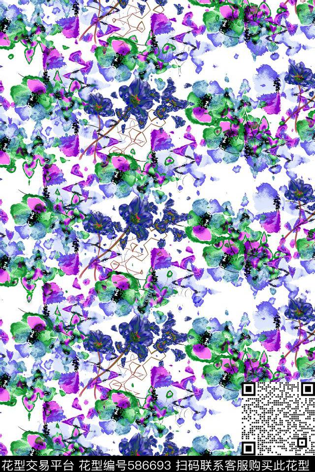 小碎花数码印花华亿平台下载（图片编号: 586693） - 瓦栏（Walan）