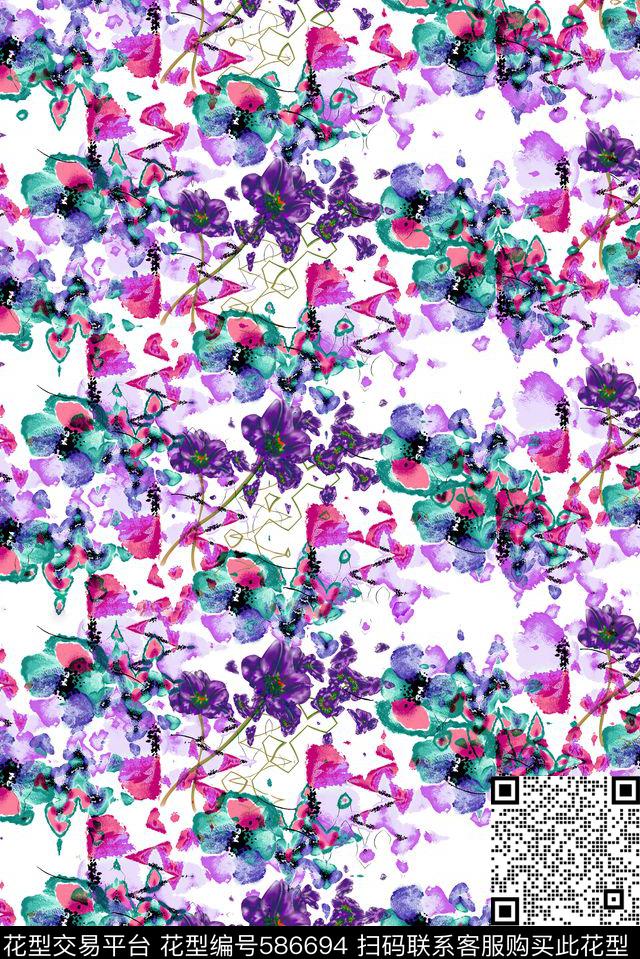 小碎花数码印花华亿平台下载（图片编号: 586694） - 瓦栏（Walan）