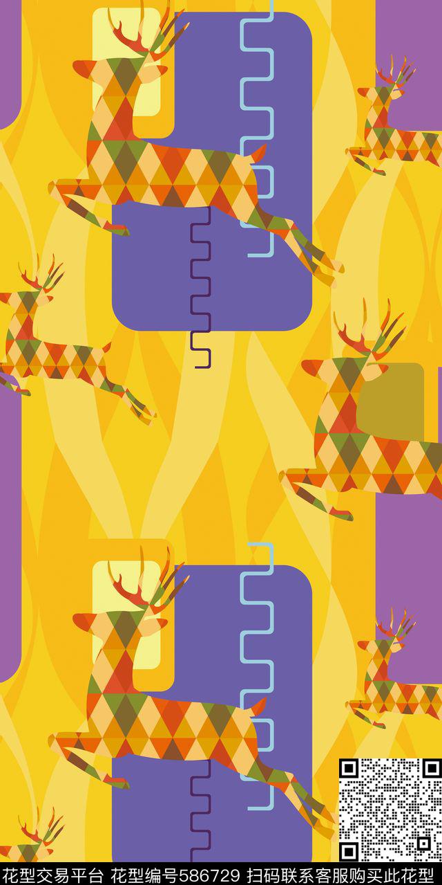 几何块面方块传统印花华亿平台下载（图片编号: 586729） - 瓦栏（Walan）