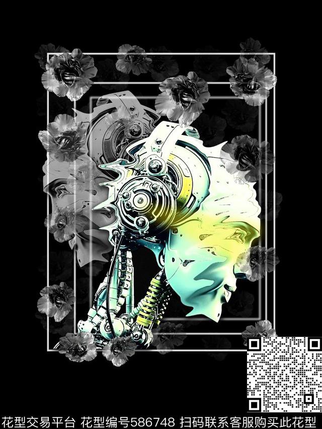 休闲风流行时尚花卉数码印花华亿平台下载（图片编号: 586748） - 瓦栏（Walan）