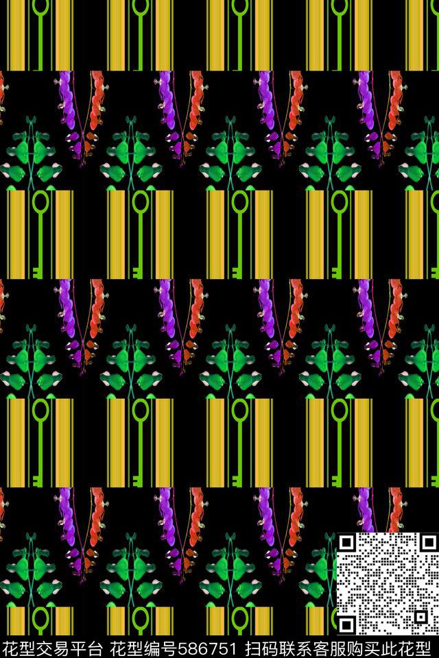 数码华亿平台花卉钥匙数码印花华亿平台下载（图片编号: 586751） - 瓦栏（Walan）