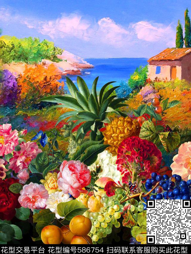 定位风景大牌数码印花华亿平台下载（图片编号: 586754） - 瓦栏（Walan）