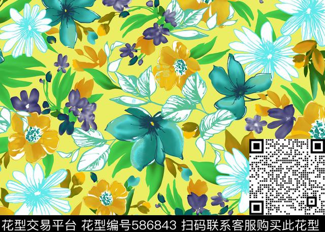 几何分割男装数码印花华亿平台下载（图片编号: 586843） - 瓦栏（Walan）