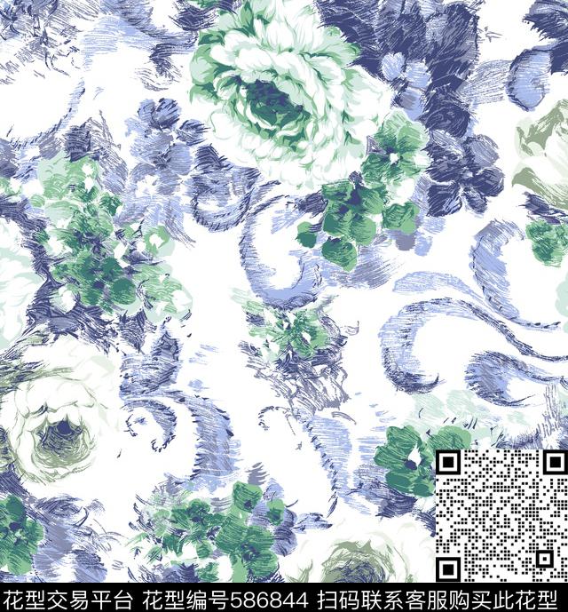 几何分割男装数码印花华亿平台下载（图片编号: 586844） - 瓦栏（Walan）