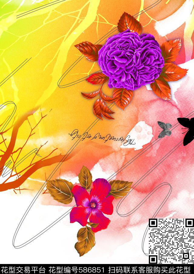 几何分割男装数码印花华亿平台下载（图片编号: 586851） - 瓦栏（Walan）