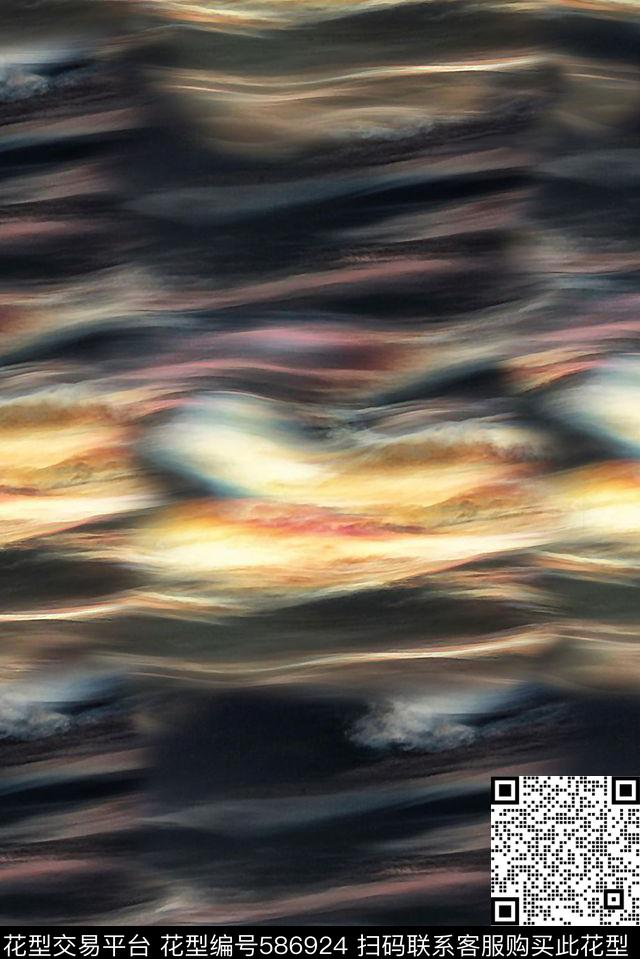 抽象男装图案自然纹理男装衬衫数码印花华亿平台下载（图片编号: 586924） - 瓦栏（Walan）