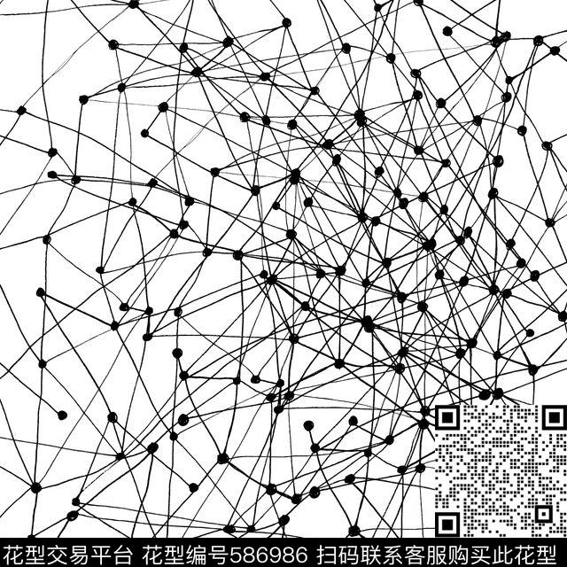 简约现代点线传统印花华亿平台下载（图片编号: 586986） - 瓦栏（Walan）