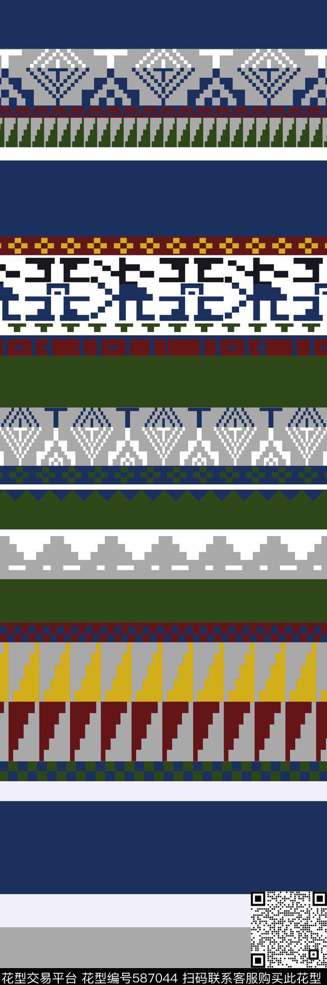 波西米亚植物几何花卉数码印花华亿平台下载（图片编号: 587044） - 瓦栏（Walan）