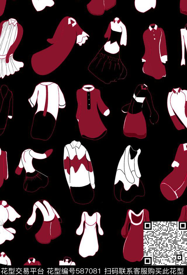 童话浪漫复古抽象数码印花华亿平台下载（图片编号: 587081） - 瓦栏（Walan）