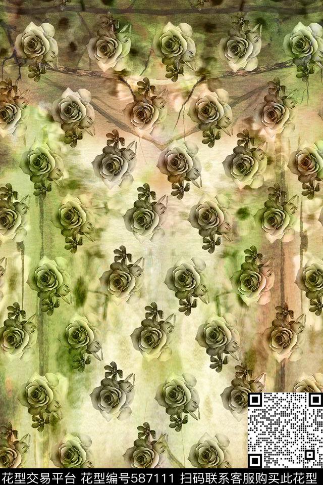 几何分割男装数码印花华亿平台下载（图片编号: 587111） - 瓦栏（Walan）