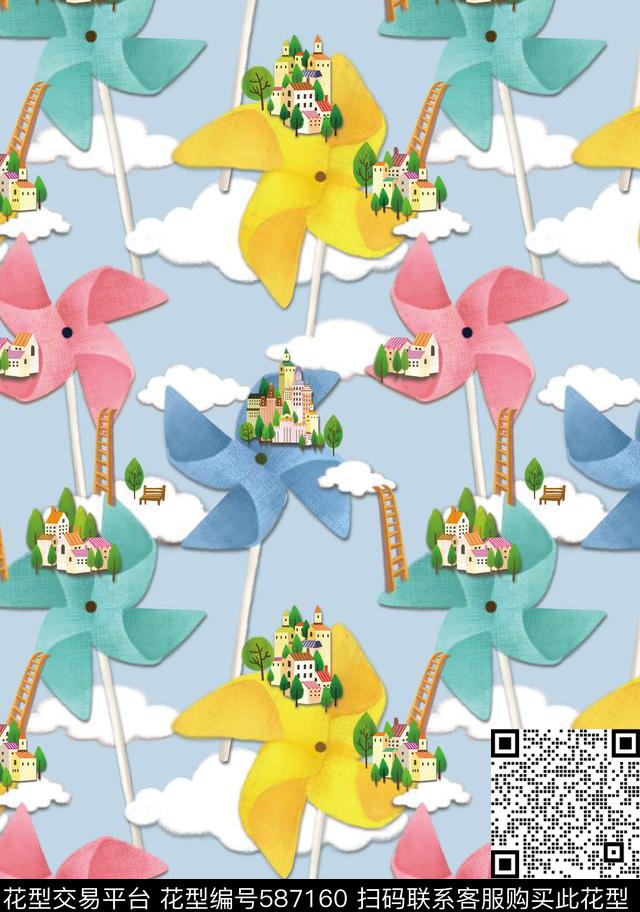 可爱少女粉色数码印花华亿平台下载（图片编号: 587160） - 瓦栏（Walan）