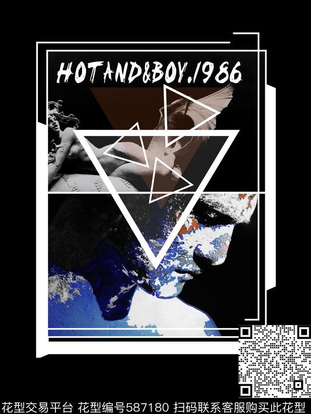 休闲风流行时尚人物数码印花华亿平台下载（图片编号: 587180） - 瓦栏（Walan）