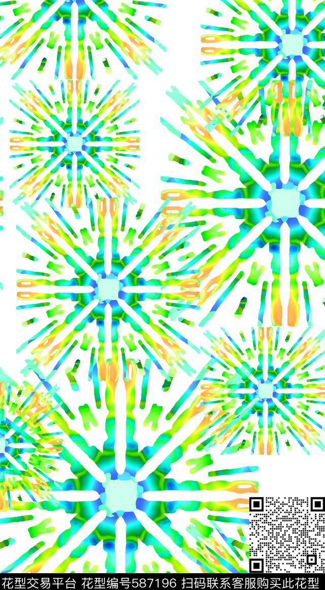 格子抽象图案梦幻时尚数码印花华亿平台下载（图片编号: 587196） - 瓦栏（Walan）