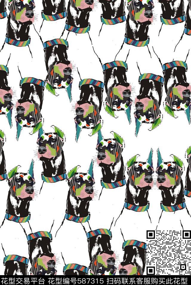 卡通狗狗童装传统印花华亿平台下载（图片编号: 587315） - 瓦栏（Walan）