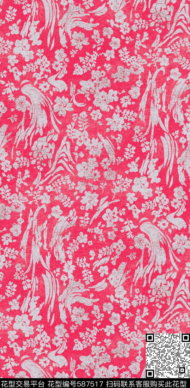 青春写意传统印花华亿平台下载（图片编号: 587517） - 瓦栏（Walan）