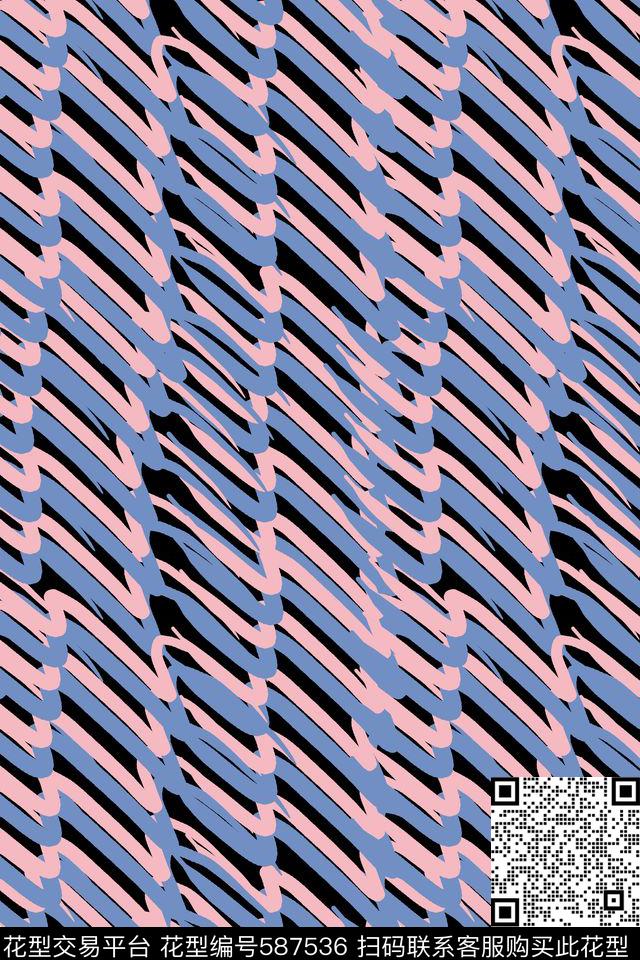 时尚曲线原创传统印花华亿平台下载（图片编号: 587536） - 瓦栏（Walan）