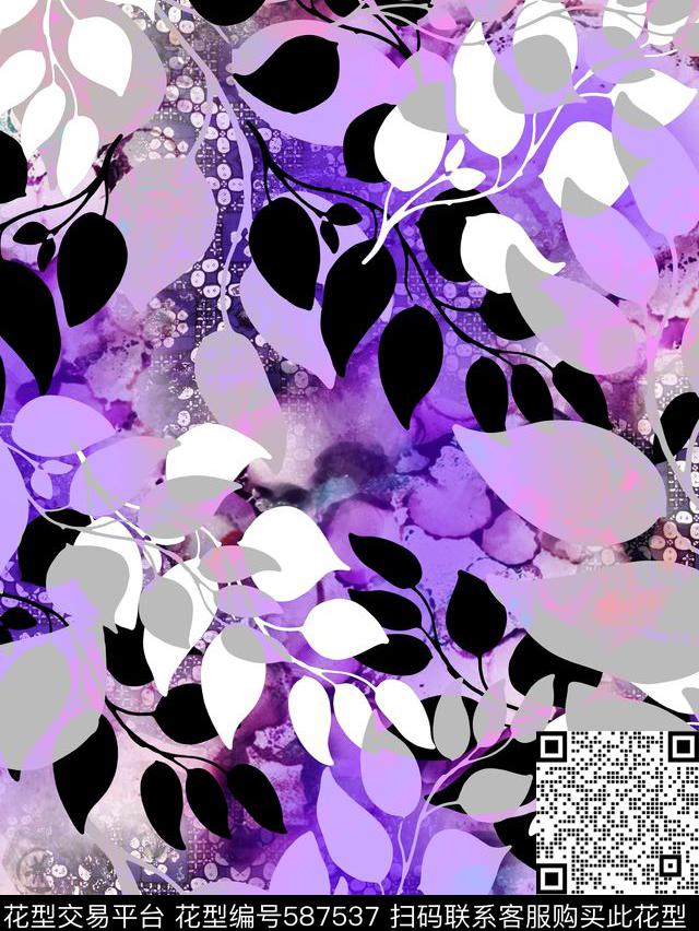 抽象几何炫彩原创数码印花华亿平台下载（图片编号: 587537） - 瓦栏（Walan）