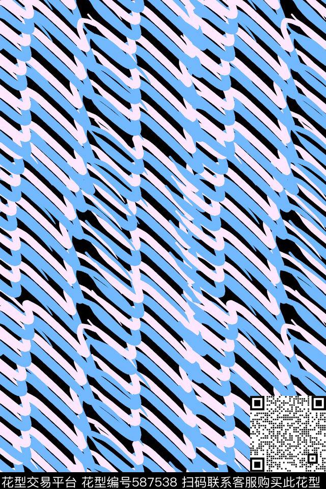 原创创意条纹传统印花华亿平台下载（图片编号: 587538） - 瓦栏（Walan）