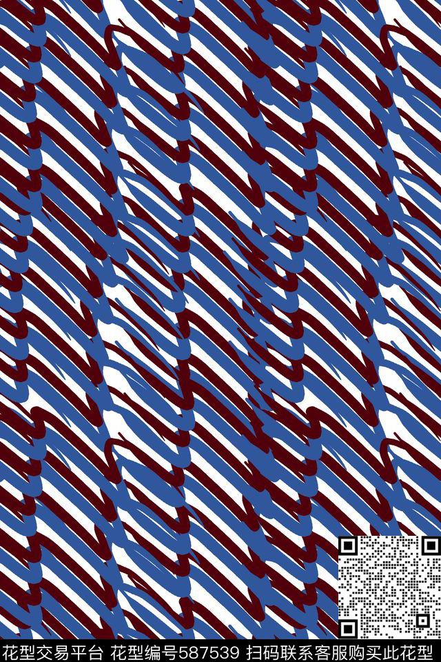 原创创意条纹传统印花华亿平台下载（图片编号: 587539） - 瓦栏（Walan）