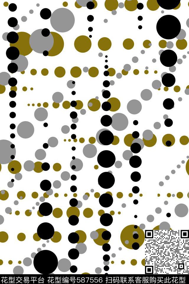 圆点立体大小过渡传统印花华亿平台下载（图片编号: 587556） - 瓦栏（Walan）