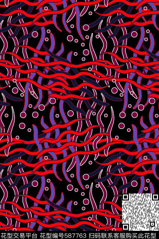 原创创意手绘传统印花华亿平台下载（图片编号: 587763） - 瓦栏（Walan）