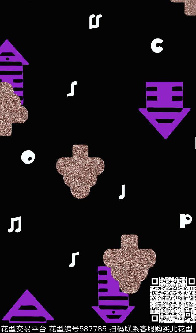 少女女装可爱风数码印花华亿平台下载（图片编号: 587785） - 瓦栏（Walan）