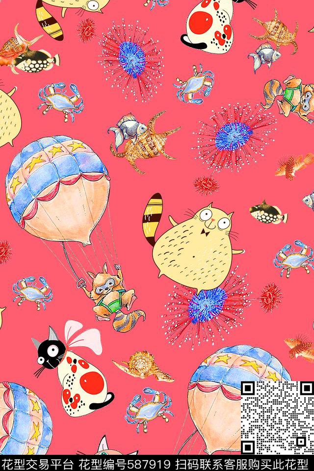 满版卡通童装数码印花华亿平台下载（图片编号: 587919） - 瓦栏（Walan）