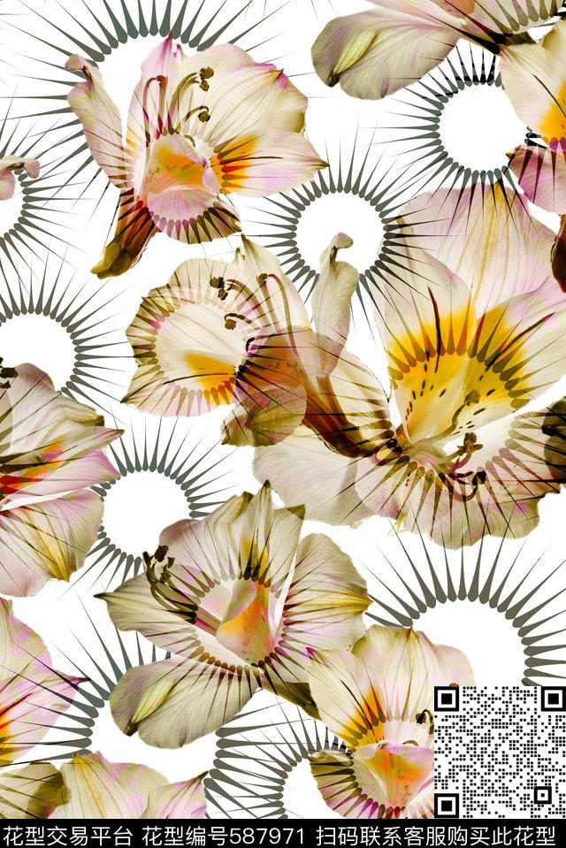 零点--抽象零点--女装零点--泳装数码印花华亿平台下载（图片编号: 587971） - 瓦栏（Walan）