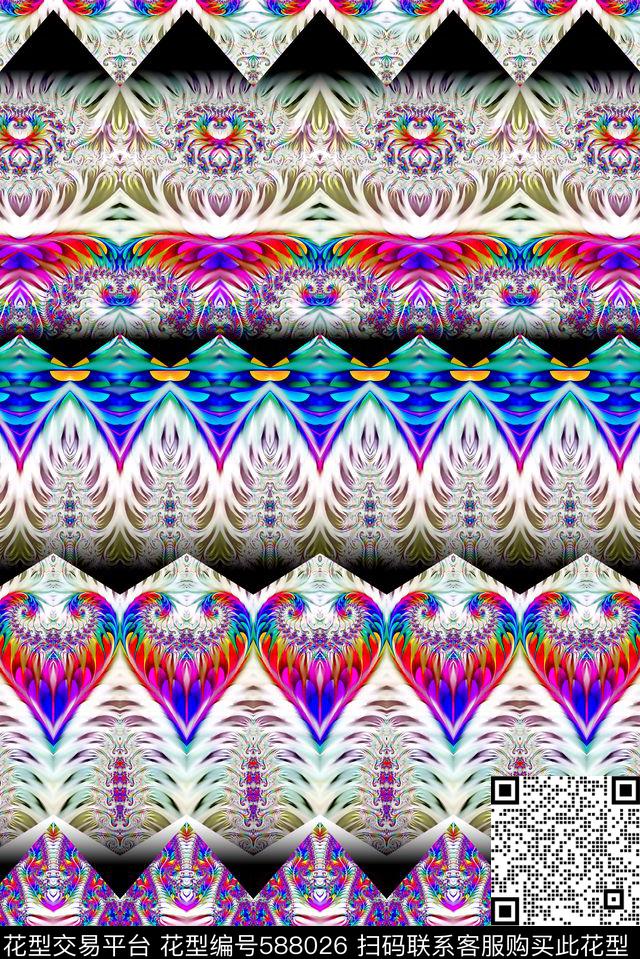 佩斯利纹欧式民族风数码印花华亿平台下载（图片编号: 588026） - 瓦栏（Walan）