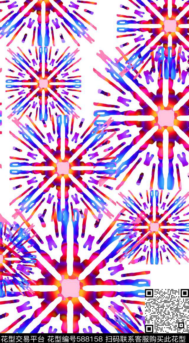 格子抽象图案梦幻时尚数码印花华亿平台下载（图片编号: 588158） - 瓦栏（Walan）