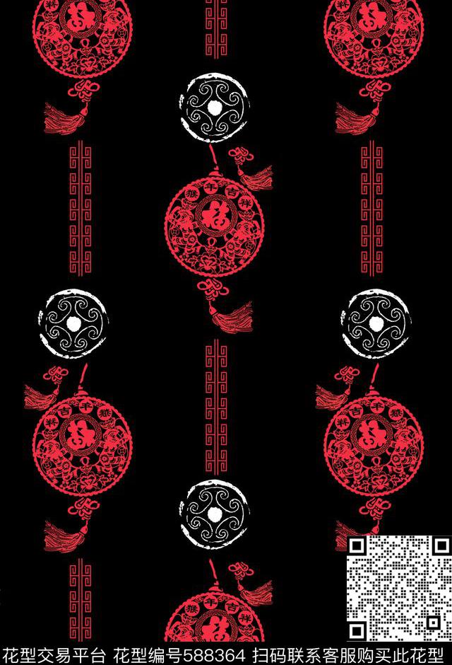 民族复古时尚传统印花华亿平台下载（图片编号: 588364） - 瓦栏（Walan）