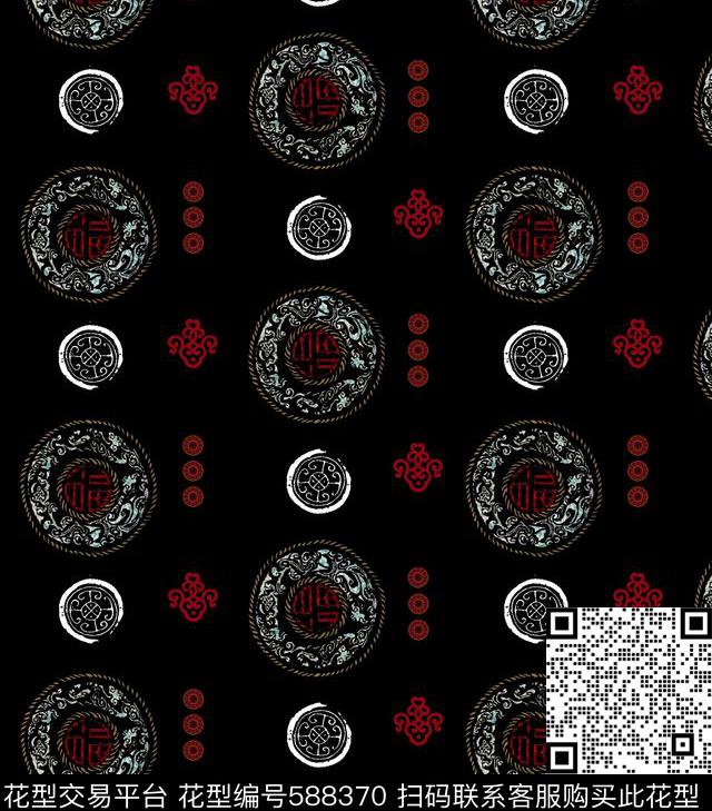 民族复古时尚传统印花华亿平台下载（图片编号: 588370） - 瓦栏（Walan）